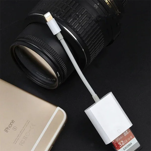 İPhone/İPad Lightning To SD Kart Hafıza Kart Adaptörü NK105-(5775)