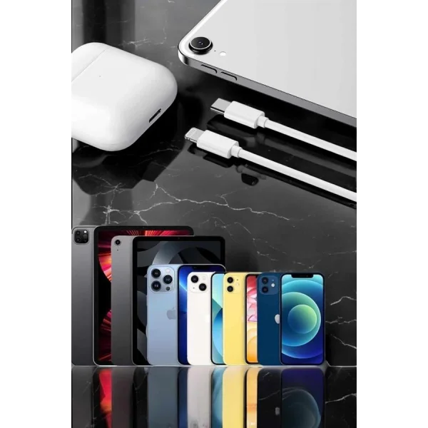 Iphone Uyumlu İOS Uyumlu Lightning Hızlı Şarj Tye C Lightning Şarj Kablosu