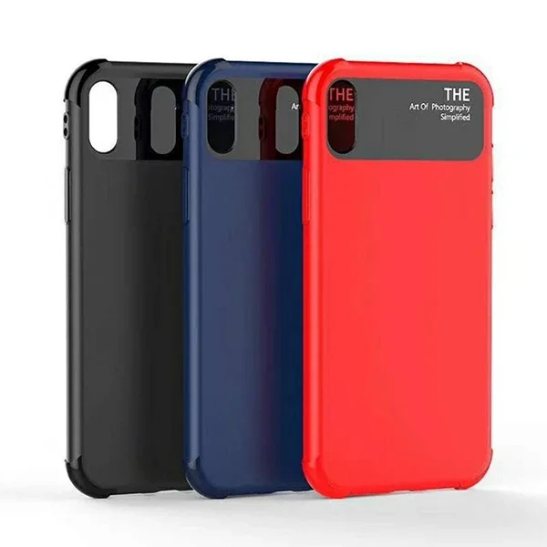 İphone X Xs 10 Fit Premium Silikon+ Cam Kılıf-(5775)