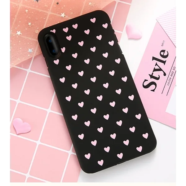 İphone X Xs Çoklu Kalp Premium Pc Kılıf-(5775)