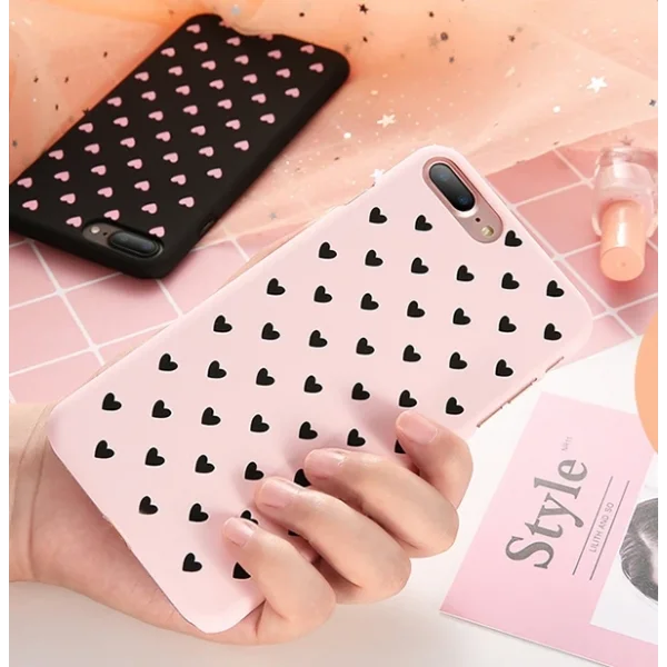 İphone X Xs Çoklu Kalp Premium Pc Kılıf-(5775)