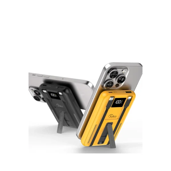 J39 10.000 mAh 20W PD Dahili Kablolu Magsafe Powerbank - Siyah-(5796)