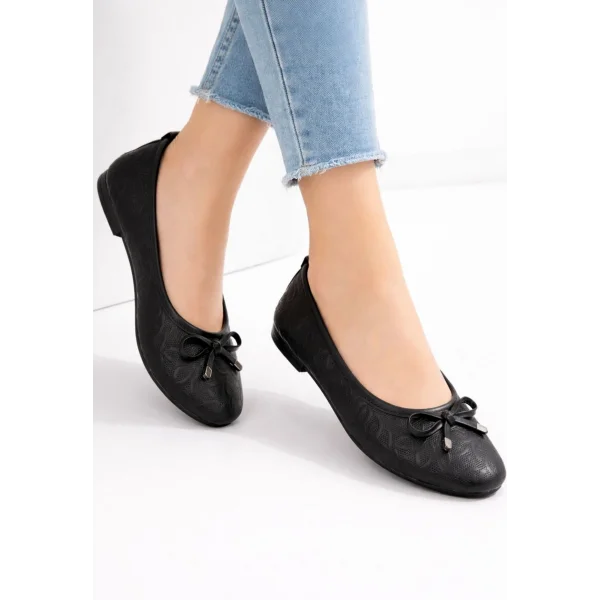 Jnues Siyah Deri Babet Ayakkabı