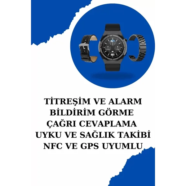 Kablosuz Bluetooth Bağlantılı Kulaklık ve Dokunmatik Ekran Akıllı Saat Arama Cevaplama