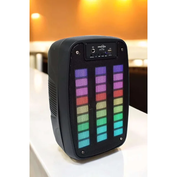 Kablosuz Bluetooth Hoparlör Taşınabilir 6.5 inç LED Işık Kareoke