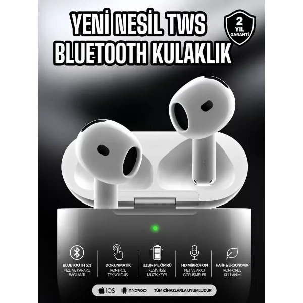 Kablosuz Bluetooth Kulaklık TWS ANC Özelliği Yüksek Ses Kaliteli