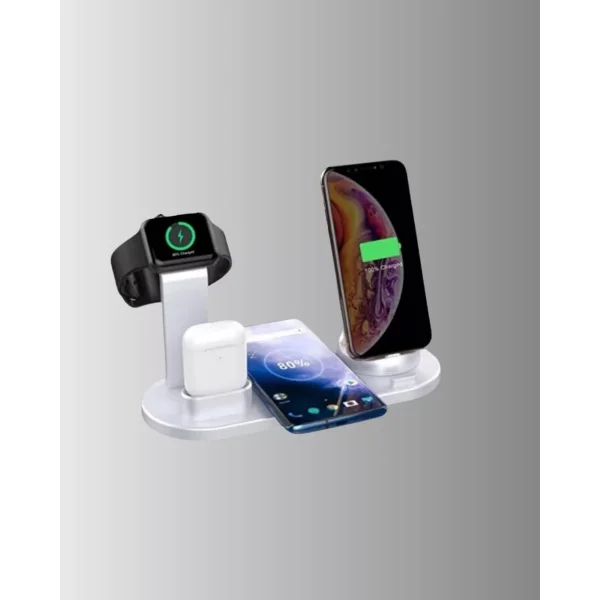 Kablosuz Şarj İstasyonu 4’ü 1 Arada iPhone Watch ve AirPods Uyumlu