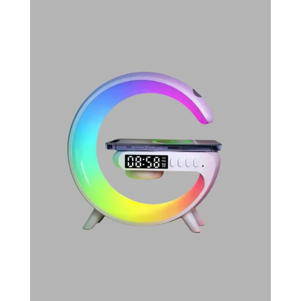 Kablosuz Şarjlı Atmosfer Lambası Bluetooth Hoparlör ve Akıllı Alarm Özellikli