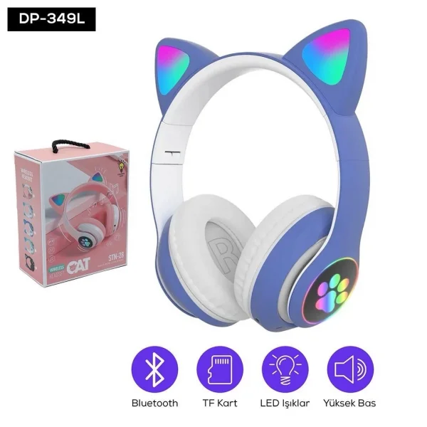 Kedi Figurlu Kulaklık