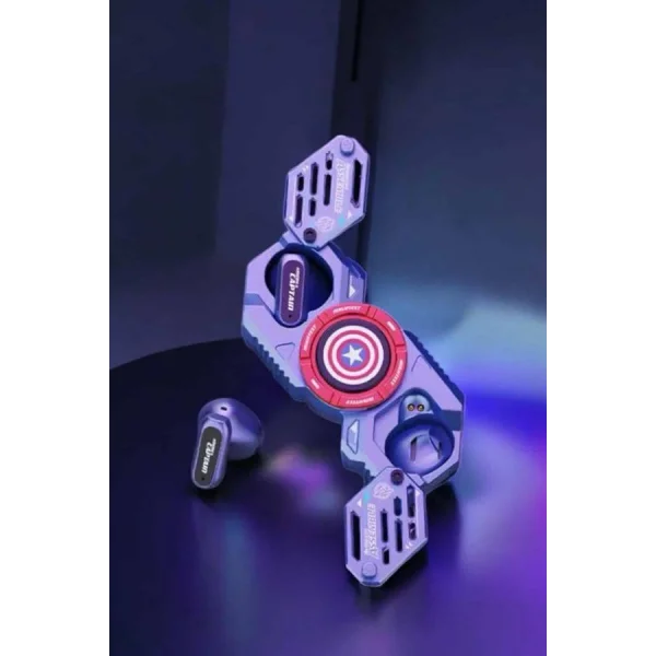 Kırmızı Kablosuz Bluetooth Kulaklık Stres Çarklı Oyuncu Kulaklığı