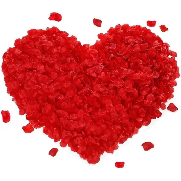 Kırmızı Renk Gül Yaprağı Şekilli Konfeti – 1 Paket 100 Adet