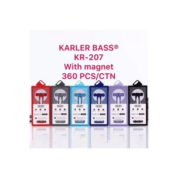 KR-207 Mıknatıslı Kablolu Kulaklık - Mavi-(5796)