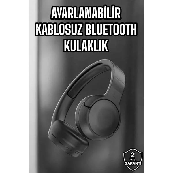 Kulak Üstü Kablosuz Bluetooth Kulaklık Gürültü Önleyici Uzun Şarj Süreli