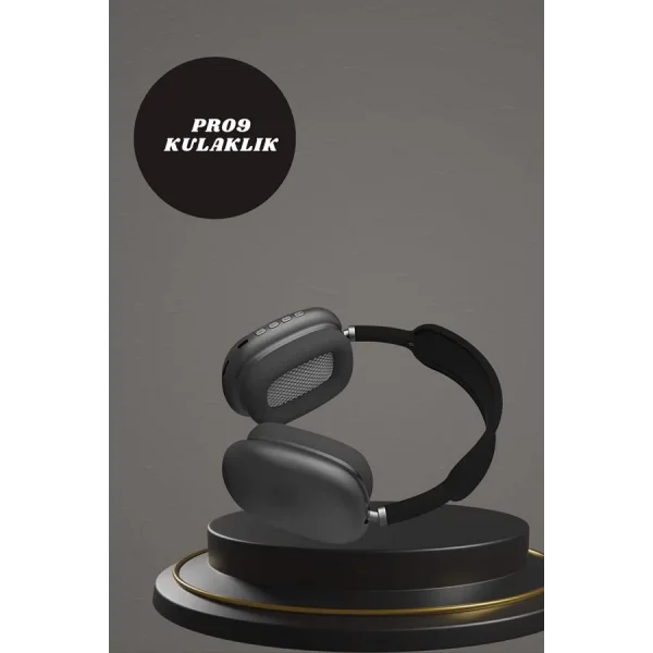 Kulak Üstü Kulaklık Pro9 ve Yeni Nesil Akıllı Saat Android ve İOS Uyumlu ANC Özelliği