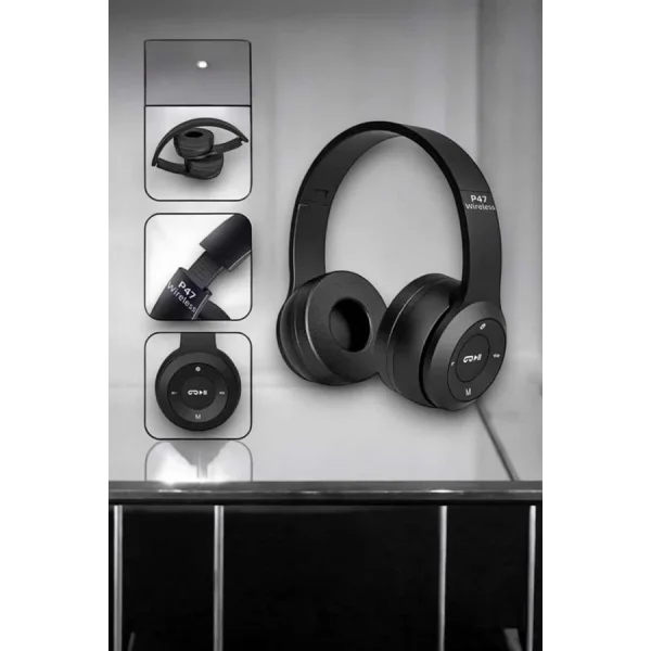 Kulak Üstü TF Kart ve AUX Destekli Ergonomik Bluetooth Kulaklık