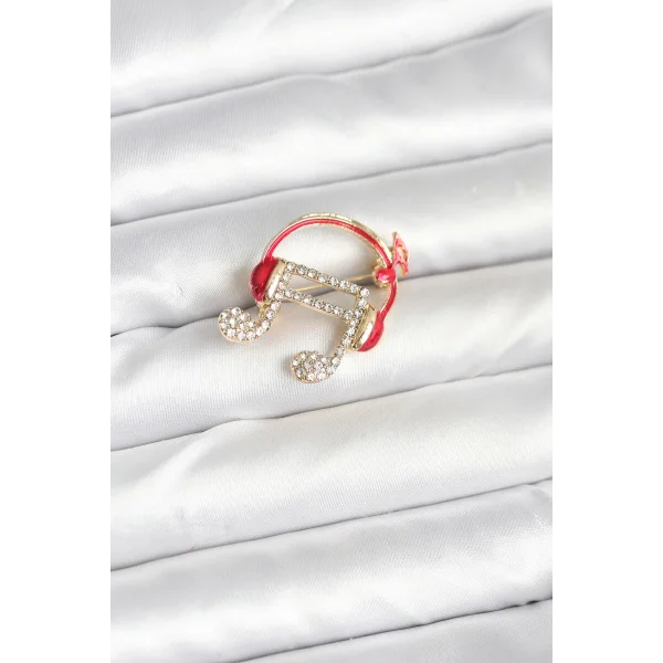 Kulaklıklı Nota Model Broş