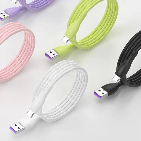 KUULAA Liquid Silicone USB Type C QC3.0 Hızlı Şarj Kablosu 1metre-(5775)