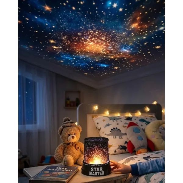 LED Yıldız Projeksiyon Lambası Romantik Oda Atmosfer Işığı