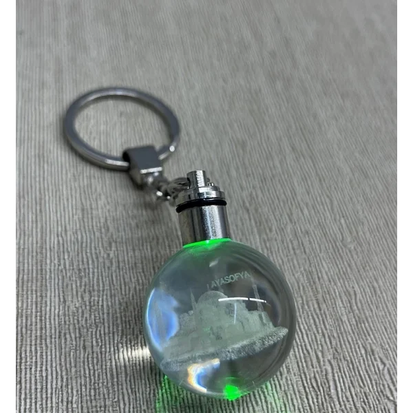 Ledli Ayasofya Tasarımı Kristal Anahtarlık Alk3803