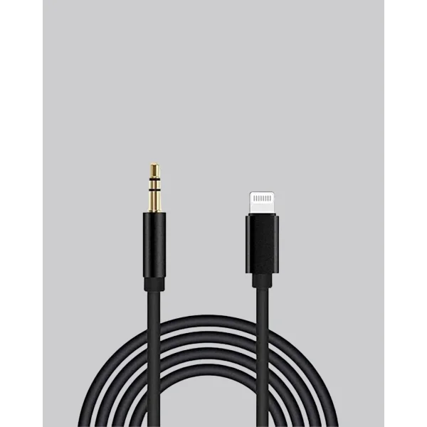 Lightning Girişli Cihazlar İçin 3.5mm Aux Ses Kablo Dönüştürücü 1M