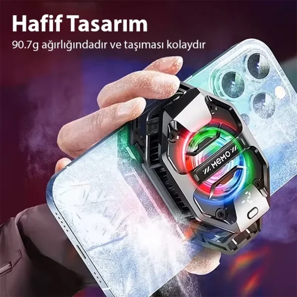 MEMO DL20 AI Yarı İletken Dondurucu Arka Klipsli Soğutma Radyatörü IPhone Android PUBG Oyun Soğutucu 3 Aşamalı-(5775)