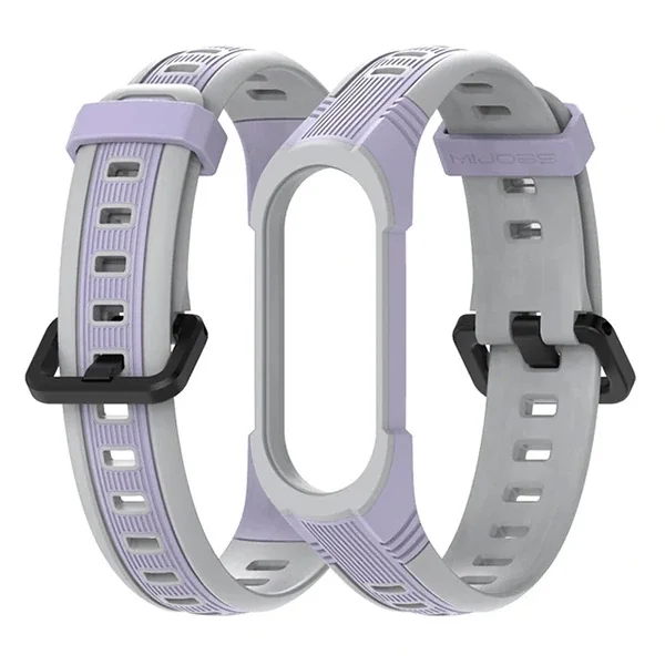 Mijobs Xiaomi Mi Band 5-4 Çift Renk Kayış Kordon-(5775)