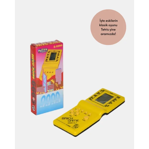 Mini Tetris El Aterisi – Taşınabilir Retro Oyun Konsolu Pil ile Çalışan Klasik Model