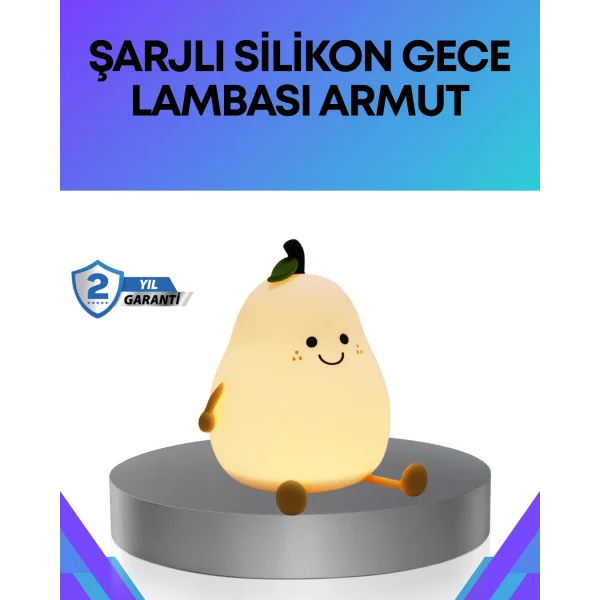 Modern Armut Gece Lambası Kablosuz Şarjlı LED Aydınlatma