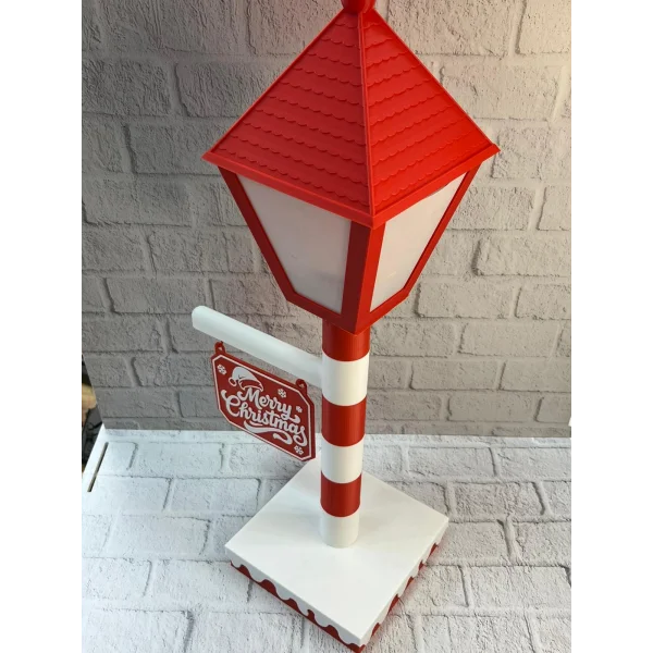 Noel Temalı Tabelalı Lamba Dekoratif Aydınlatma Yılbaşı Süsü