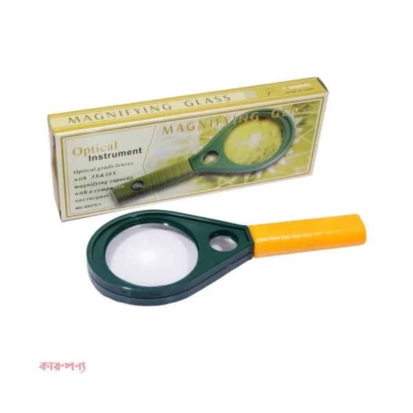 Optik Cam El Büyüteç 65mm 6x 4x Pusulalı Çocuklar Ve Yetişkinler Mg89075