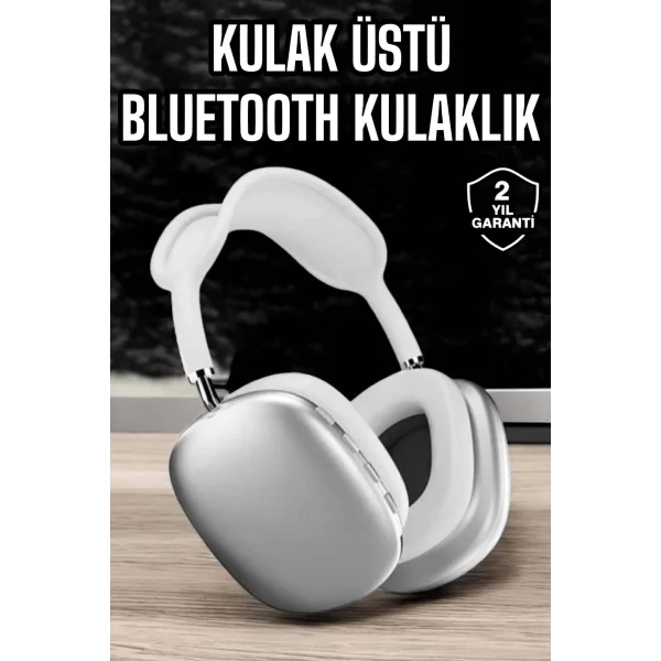 P9 Air Max Kablosuz 5.0 Mikrofonlu Bluetooth Kulaklık Beyaz Yüksek Ses Kaliteli