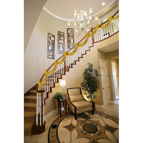 Parti İçin Sim Süs 2 Metre Uzunluk 8 Cm Genişlik Altın Renk İthal