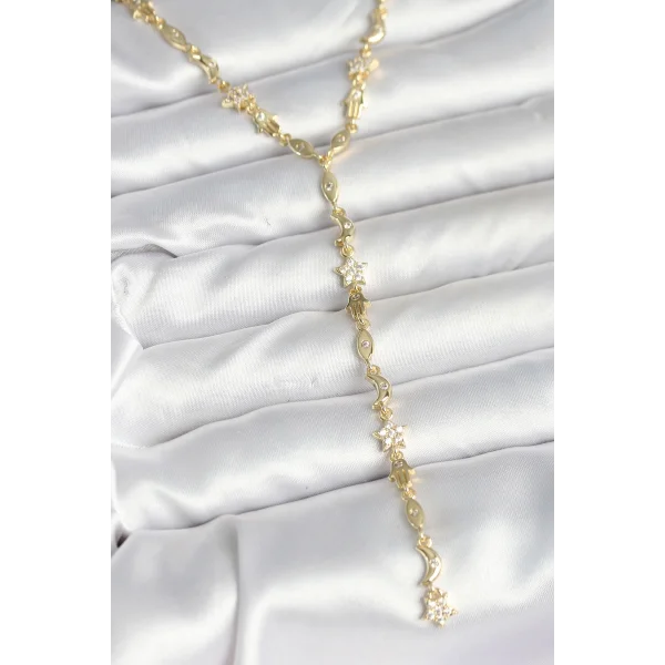 Pirinç Gold Renk Kadın Manifest Kolye