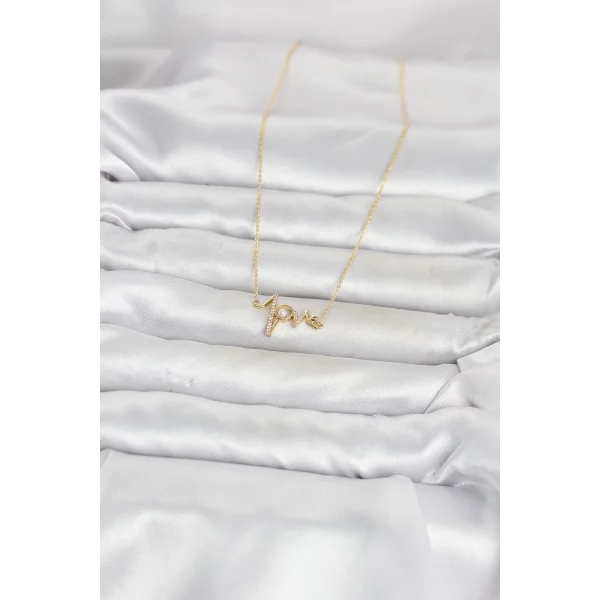 Pirinç Gold Renk Kalp Ritmi Model Kadın Kolye