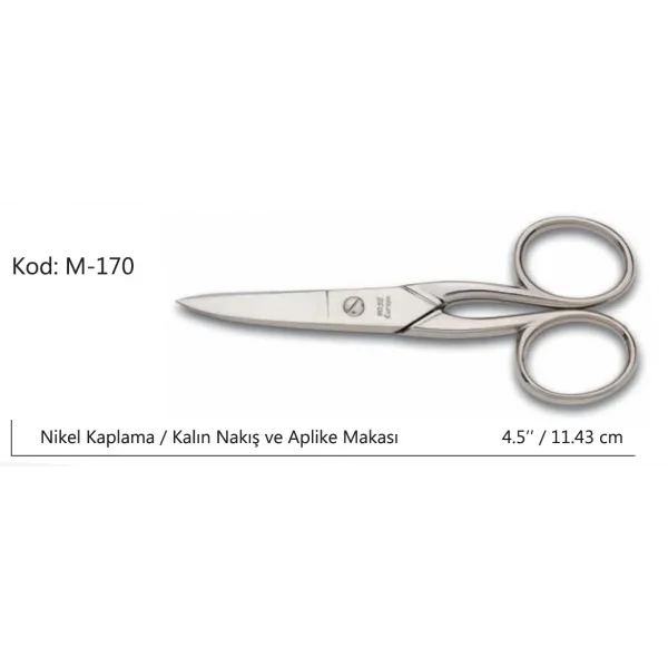 Europe Kalın Nakış Makası Süper Kalite No:4.5 11,43 Cm