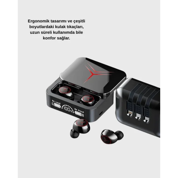 Powerbank Özellikli Bluetooth Kablosuz Kulaklık – Dokunmatik Kontrol Uzun Pil Ömrü Ergonomik Tasarım