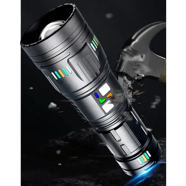 Pro F-3002 Alüminyum Tg Led Gece Şeritli Type-c Şarjlı El Feneri