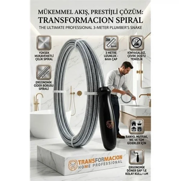 Profesyonel Gider Açıcı Spiral Çelik 3 Metre 723030