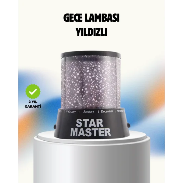 Renk Değiştirmeli LED Yıldız Projektör Parti ve Gece Lambası