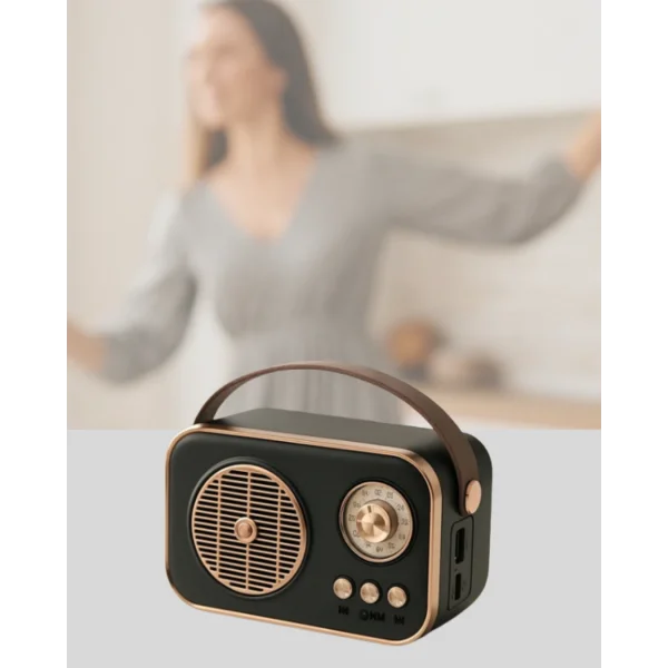 Retro Tarz Kablosuz Radyo – Bluetooth USB ve TF Kart Girişli