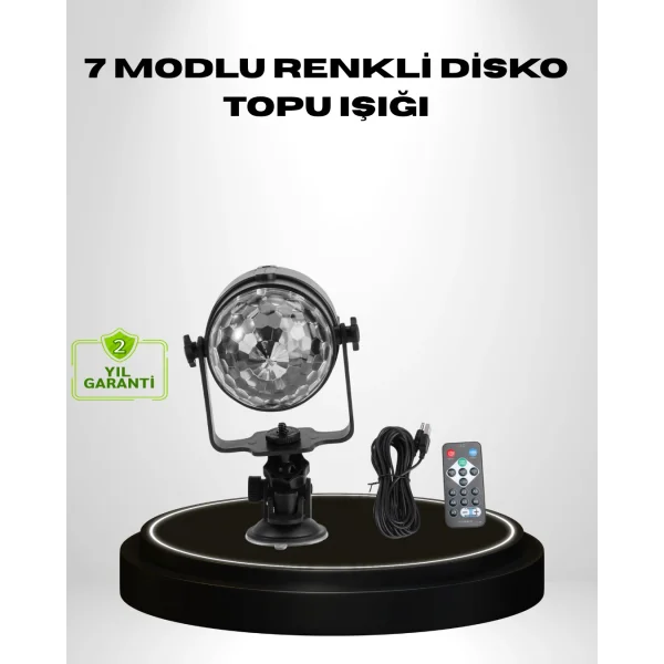 Ritme Duyarlı LED Disko Topu – Renkli Işık Gösterili Parti Lambası
