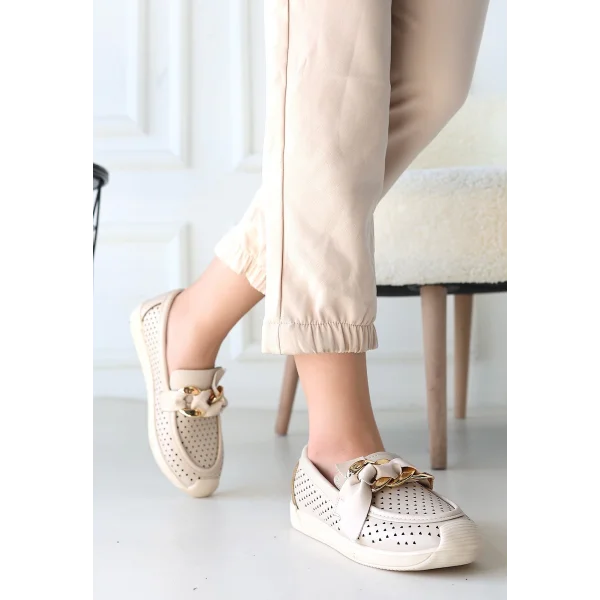 Riwan Bej Cilt Babet Ayakkabı