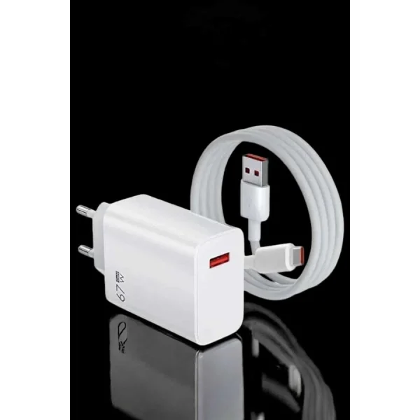 Şarj Aleti Turbo Hızlı 67W Type-C Hızlı Şarj
