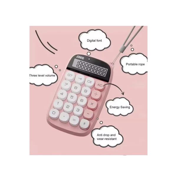 Sevimli Kare Tuşlu 10 Haneli Ldc Ekran Hesap Makinası Yeşil