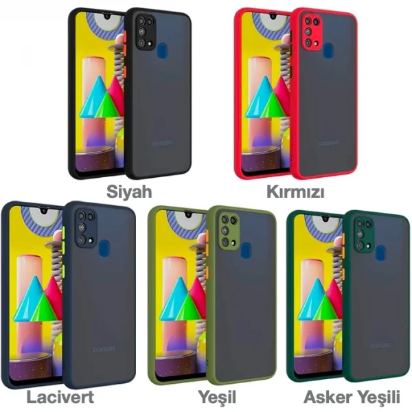 SM Galaxy A21S (SM-A217) Kamera Korumalı Premium Silikon Kılıf-(5775)