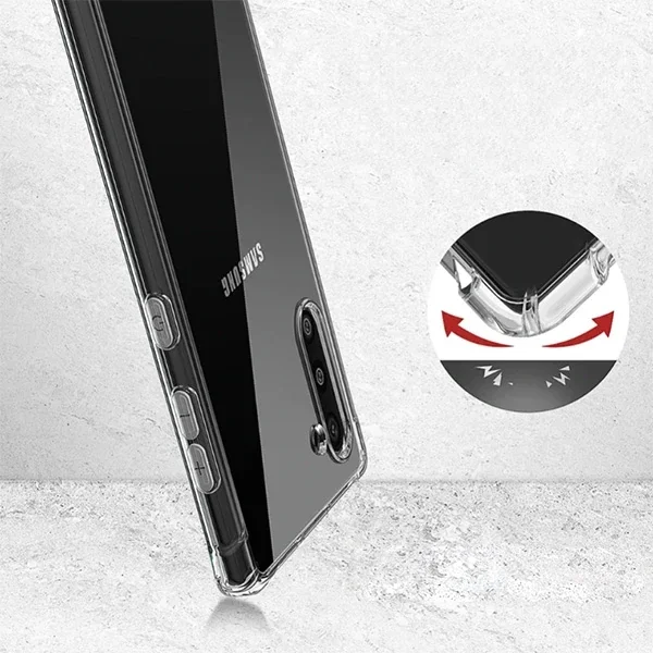 Sm Galaxy Note 10 Anti-Drop Darbe Emici Silikon Kılıf-(5775)