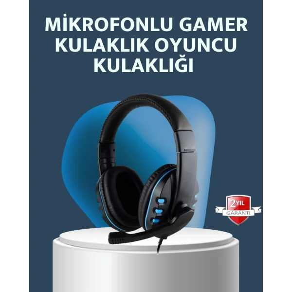 Stereo Mikrofonlu Kablolu Oyun Kulaklığı – Konforlu ve Net Ses İletimi