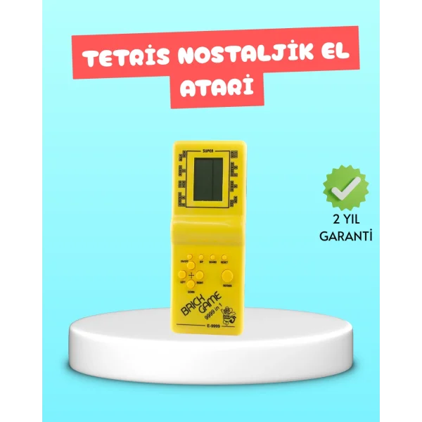Taşınabilir El Aterisi Gameboy – Klasik Tetris Oyunu Pil ile Çalışan Mini El Konsolu