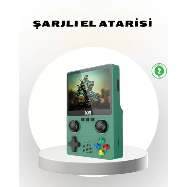 Taşınabilir Oyun Konsolu 3.5 İnç IPS Ekran Yaylı Çift LR Tuşlu