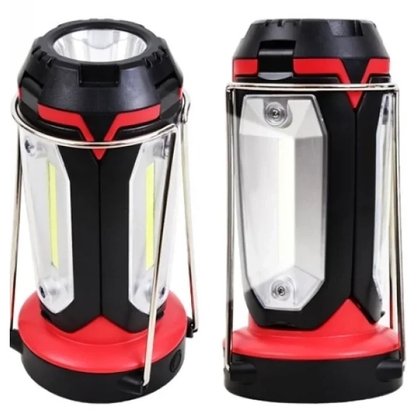 P-8801 Şarjlı Katlanabilir 3xcob Led+ 3w Led Çok Fonksiyonlu Kamp Feneri